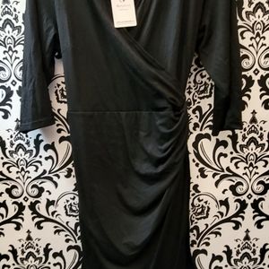 FauxWrap Dress with tie belt